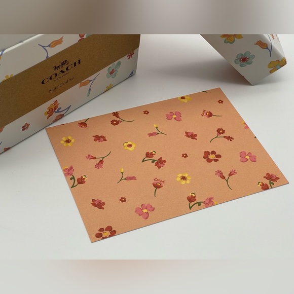 Coach Floral Print Boxed Notecards - Picture 12 of 16